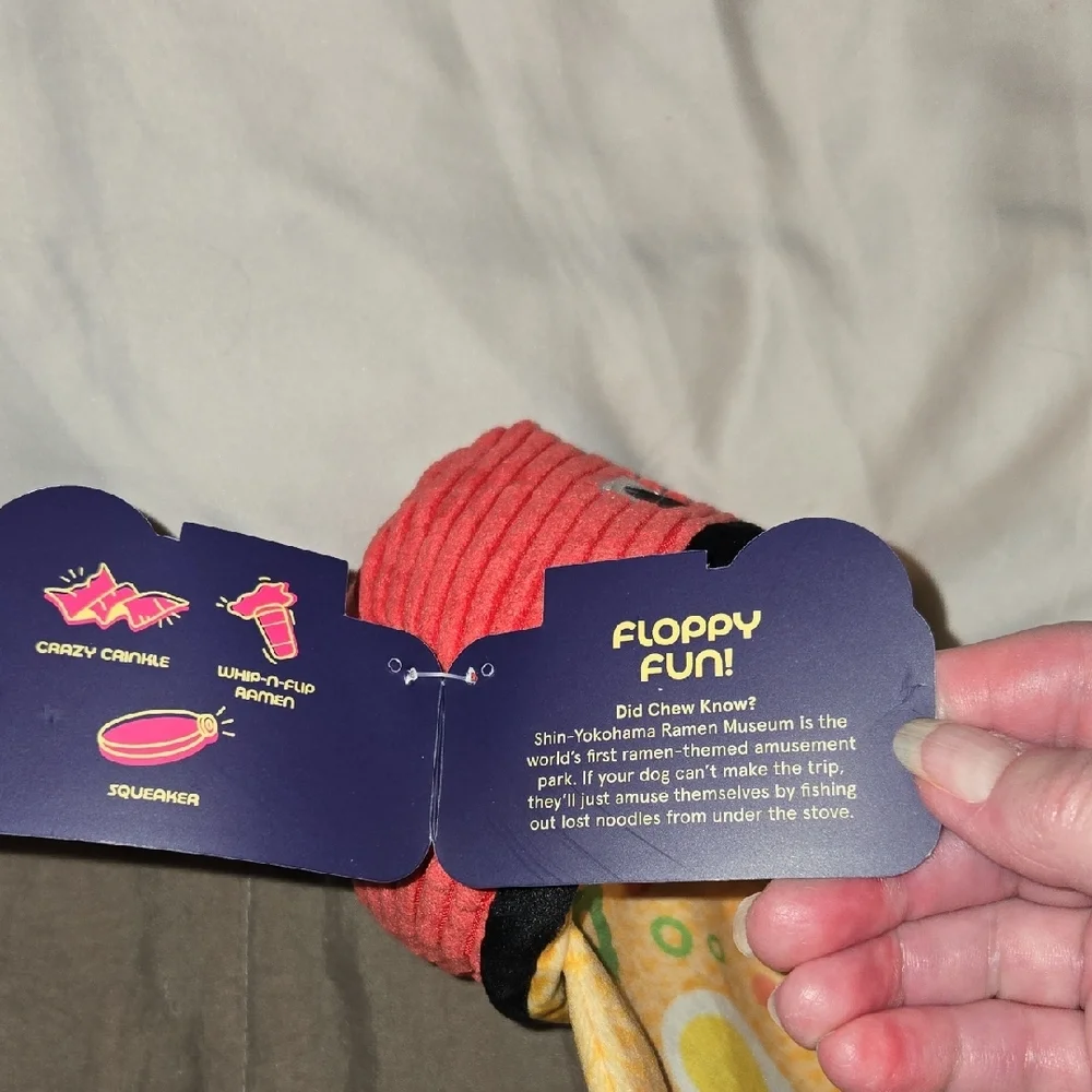 BarkBox Company Red and Yellow Dog Toy with Smiley Face